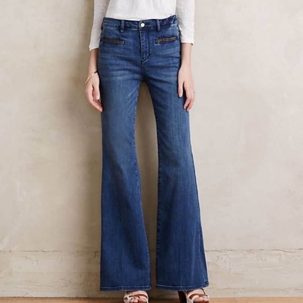 Pilcro & The Letterpress Stet Flare Jeans, Size 30